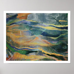 Affiche Incidents de couleurs et des plaines (tempera et