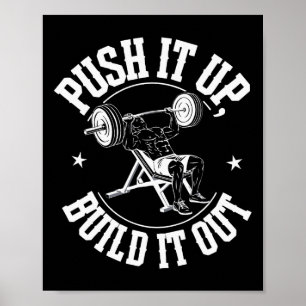 Affiche Incline Banc Presse Bodybuilding Fitness Workout G
