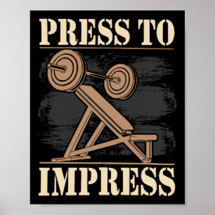 Affiche Incline Banc Presse Bodybuilding Fitness Workout G