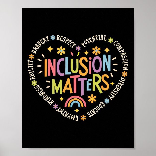 Affiche Inclusion Problems Special Education Teacher Autis (Devant)