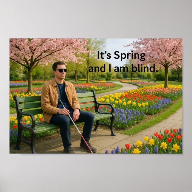 Affiche Inclusive  Spring Wall Art, Blind AwarenessGarden (Devant)