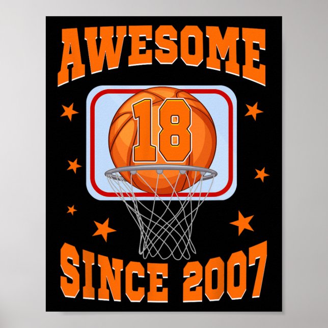 Affiche Incroyable 18 Ans Depuis 2007 18e Anniversaire Ske (Devant)