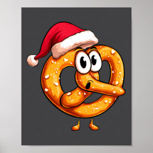 Affiche Incroyable Bretzel Festif Avec Costume De Chapeau