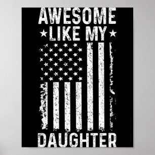 Affiche Incroyable comme fille papa drôle de la part de sa