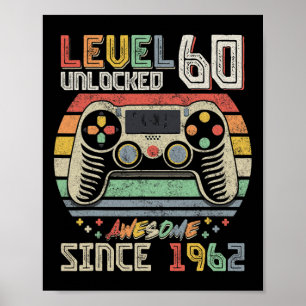Affiche Incroyable depuis 1962 Niveau 60 débloqué 60e anni