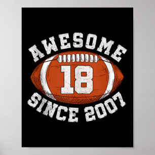 Affiche Incroyable Depuis 2007 Cadeaux de Foot pour 18 Ans