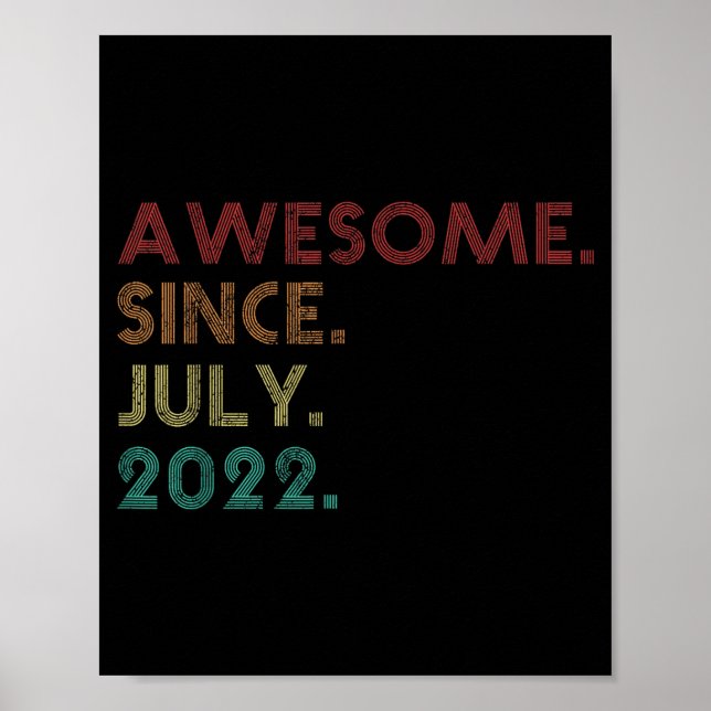 Affiche Incroyable depuis juillet 2022 Drôle de 3e anniver (Devant)