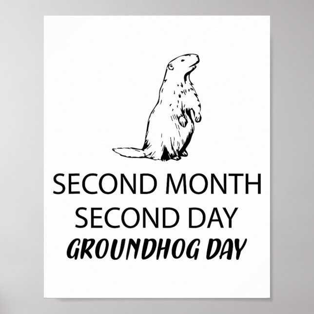 Affiche Incroyable Et Drôle Bonne Fête De La Marmotte Pour (Devant)