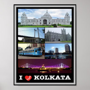 Affiche Inde - Calcutta - Mosaïque -