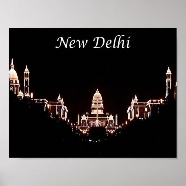 Affiche Inde - New Delhi - Rashtrapati Bhavan - (Devant)