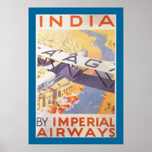 Affiche Inde par Imperial Airways (Devant)