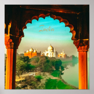 Affiche Inde Taj Mahal