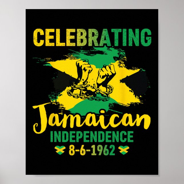 Affiche Indépendance de la Jamaïque 8-6-1962 Fière Jamaïqu (Devant)