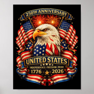Affiche Indépendance des États-Unis 250e anniversaire 1776