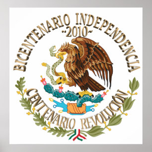 Affiche Indépendance/révolution mexicaine 2010