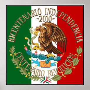 Affiche Indépendance/révolution mexicaine 2010