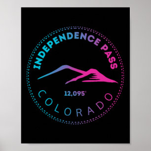Affiche Independence P Élevée Colorado Montagne Neon