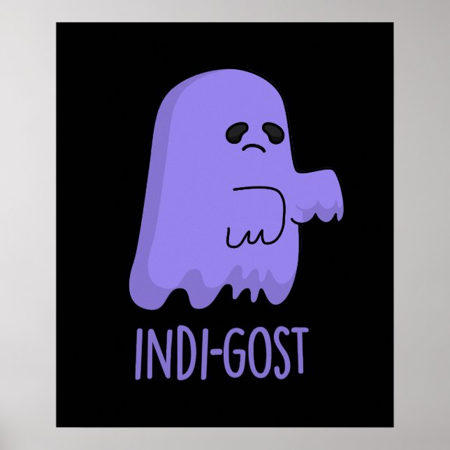 Affiche Indi-gost Funny Halloween Indigo jeu d'enfant noir (Devant)