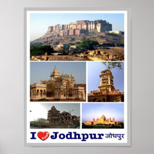 Affiche India - Jodhpur - I Love -