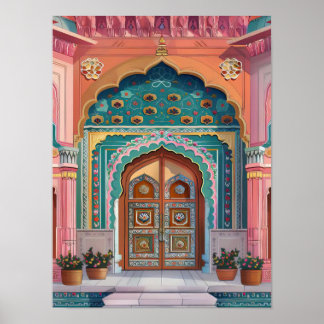 Affiche India Print India Illustration Jaipur Print Jaipur