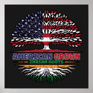 Affiche Indian India US American États-Unis Tree