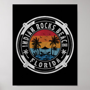 Affiche Indian Rocks Beach Floride Vacances d'été Vintage