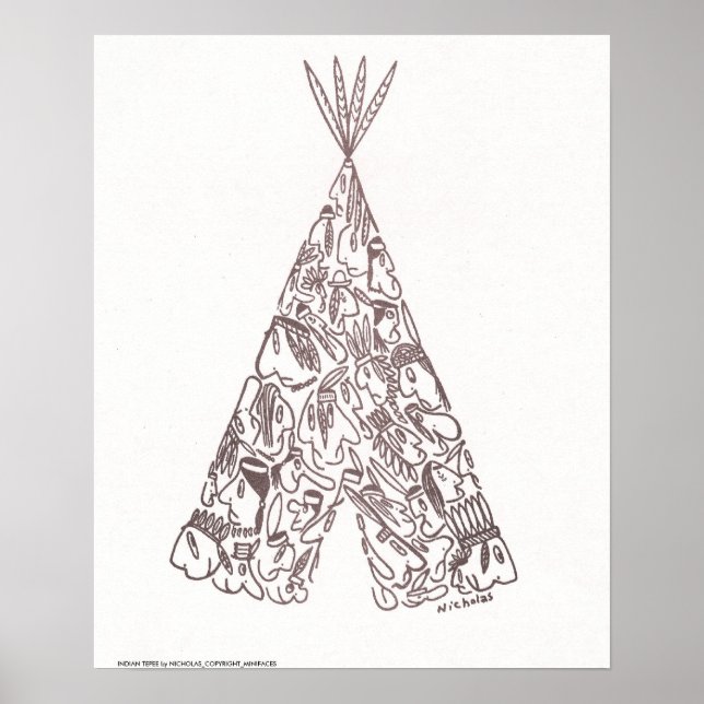 Affiche INDIAN TEPEE par NICHOLAS_COPYRIGHT_MINI... (Devant)