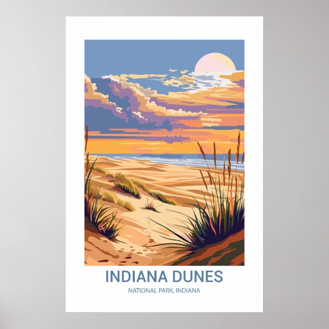 Affiche Indiana Dunes National Park Indiana USA (Devant)