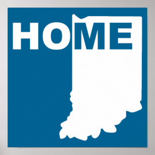 Affiche Indiana Home Loin De L'Affiche D'État
