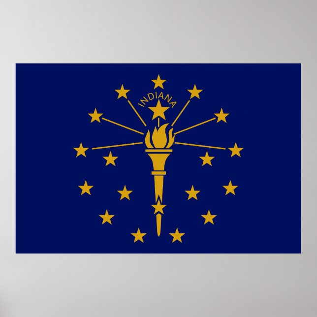 Affiche Indiana State flag (Devant)