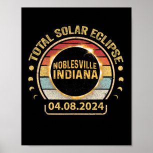Affiche Indiana Total Solar Eclipse Party 2024 Totalité