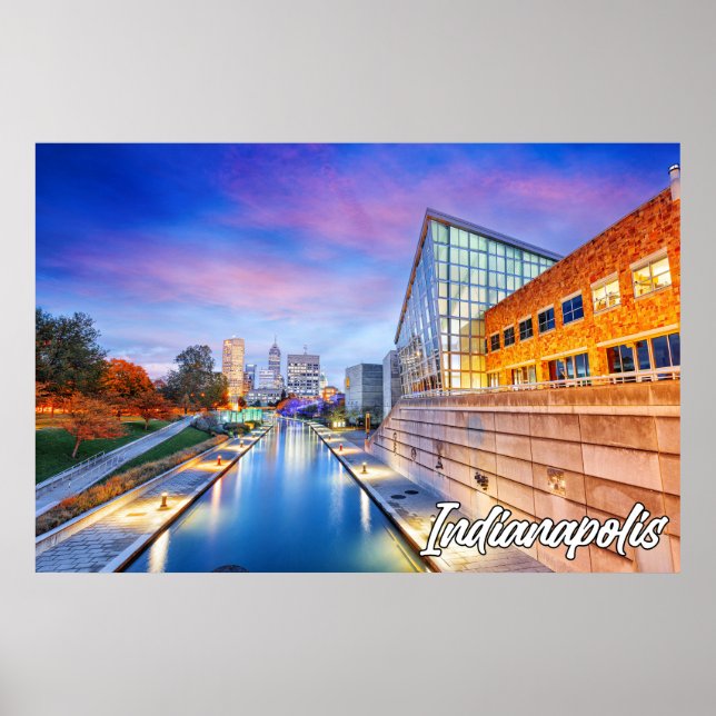 Affiche Indianapolis, Indiana, Canal Walk (Devant)