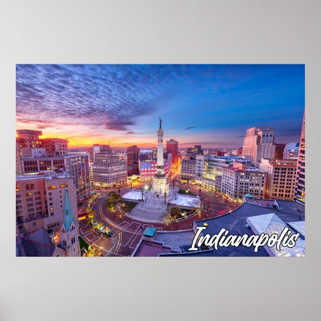 Affiche Indianapolis, Indiana, États-Unis (Devant)