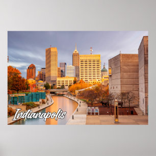 Affiche Indianapolis, Indiana, États-Unis