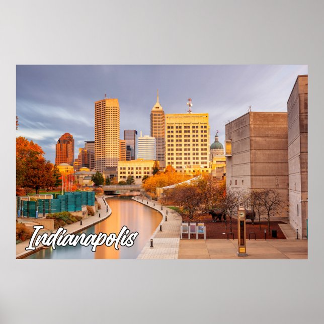 Affiche Indianapolis, Indiana, États-Unis (Devant)
