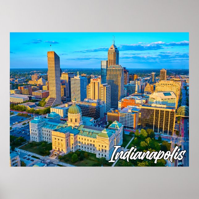 Affiche Indianapolis, Indiana, États-Unis (Devant)