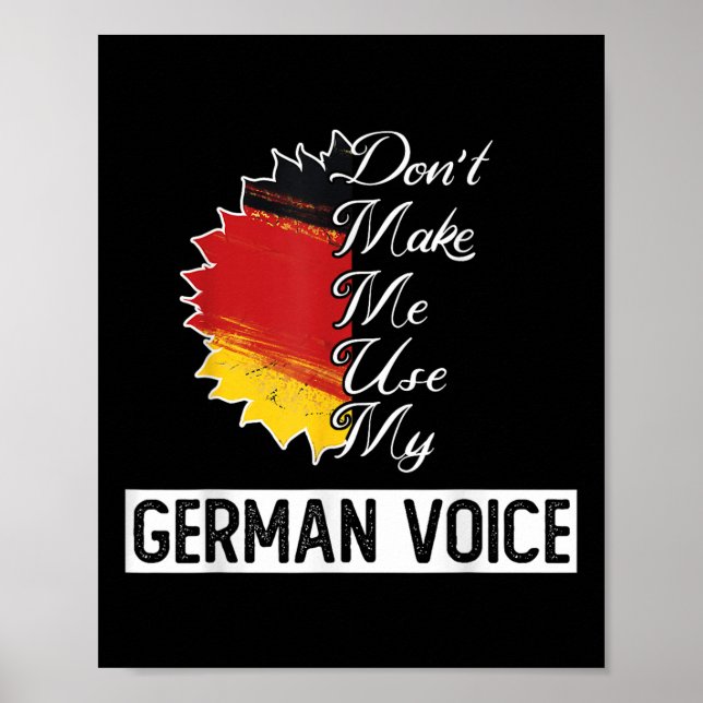 Affiche Indicateur Allemand _ _ Ne Me Faites Pas Utiliser  (Devant)