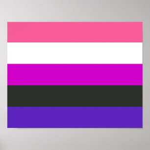 Affiche Indicateur de la fierté du fluide genderfluide