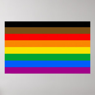 Affiche Indicateur de la fierté LGBTQ (8 bandes)