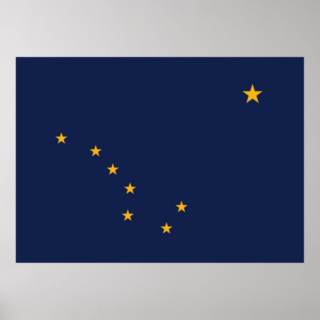 Affiche Indicateur de l'état de l'Alaska (Devant)
