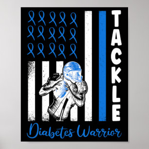 Affiche Indicateur de suivi Usa Diabétique Bleu Diabète Ty