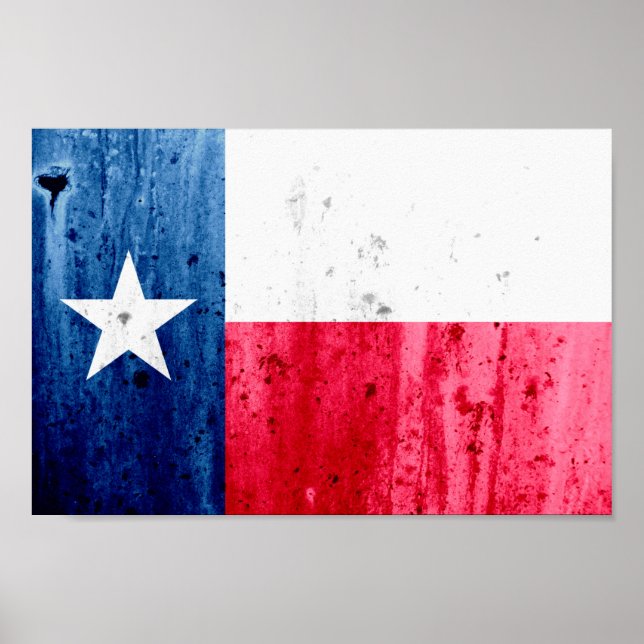 Affiche Indicateur d'état du Texas (Devant)