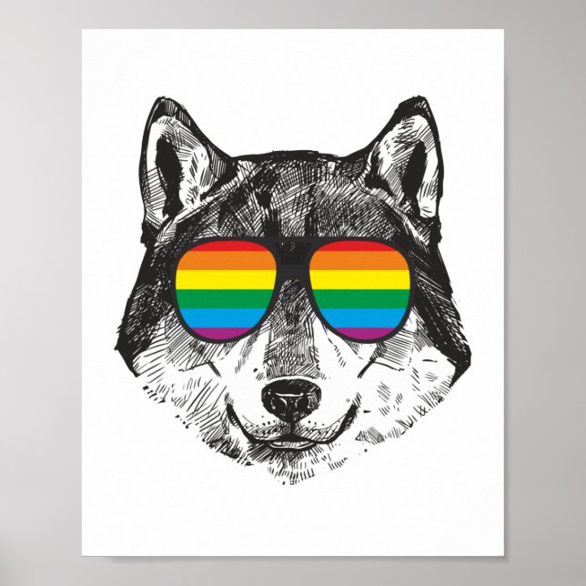 Affiche Indicateur Gay pride Lgbt WOLF PRIDE (Devant)