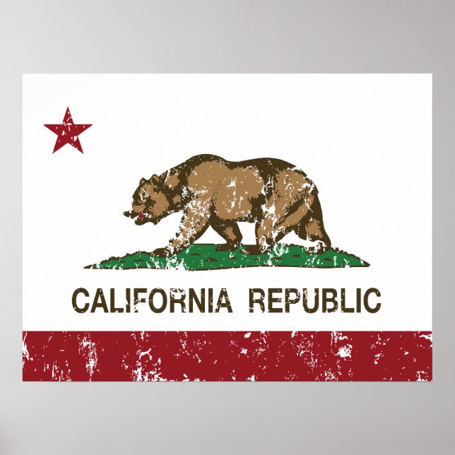 Affiche Indicateur Ours de la République de Californie (Devant)
