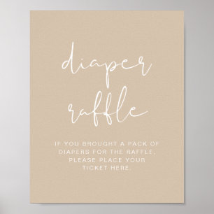 Affiche INDIE Bohême Beige Diaper Jeu