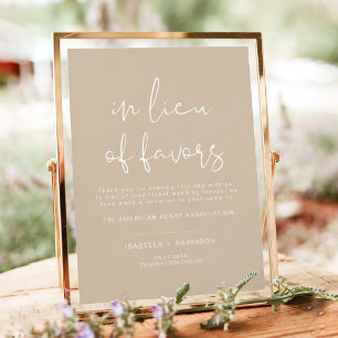 Affiche INDIE Boho Beige Lieu de faveurs Mariage