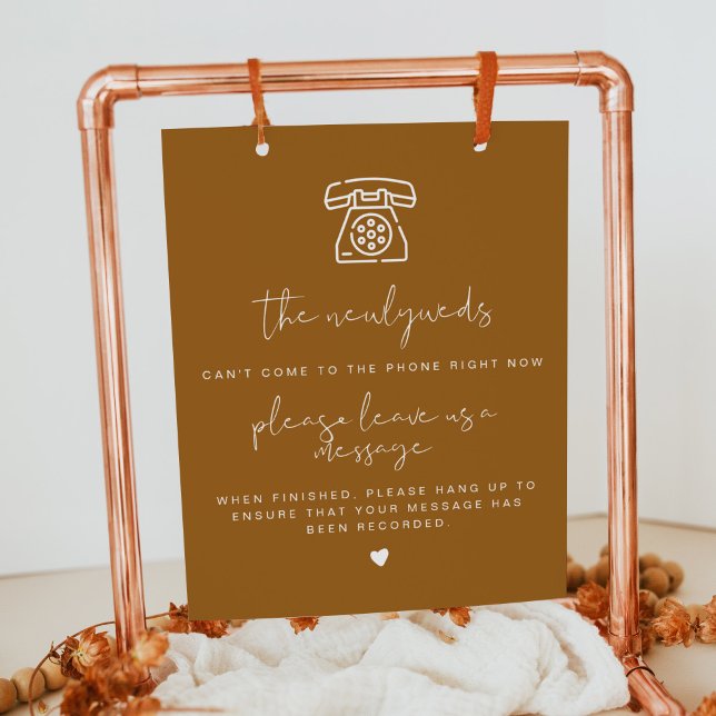 Affiche INDIE Boho Burnt Orange Téléphone Symbole (Créateur téléchargé)