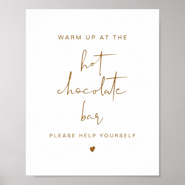 Affiche INDIE Boho Terracotta Hot Chocolate Bar Sign (Devant)