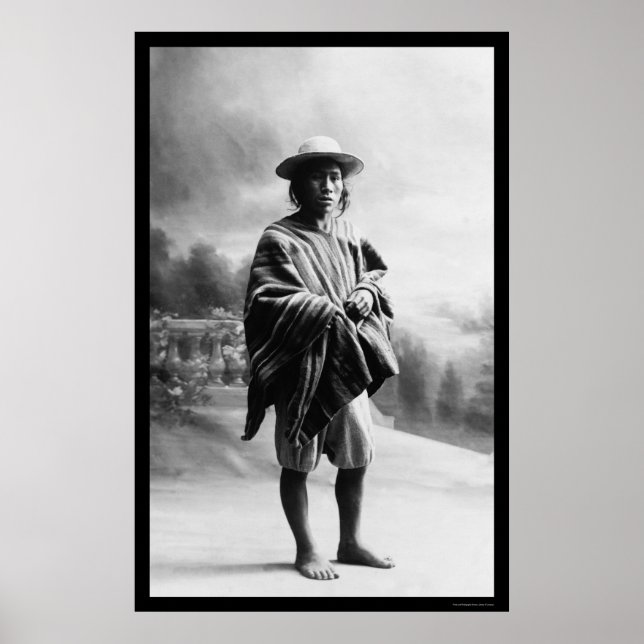 Affiche Indien aymara en Bolivie 1905 (Devant)