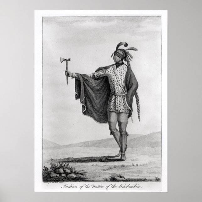 Affiche Indien de la Nation de Kaskaskia (Devant)